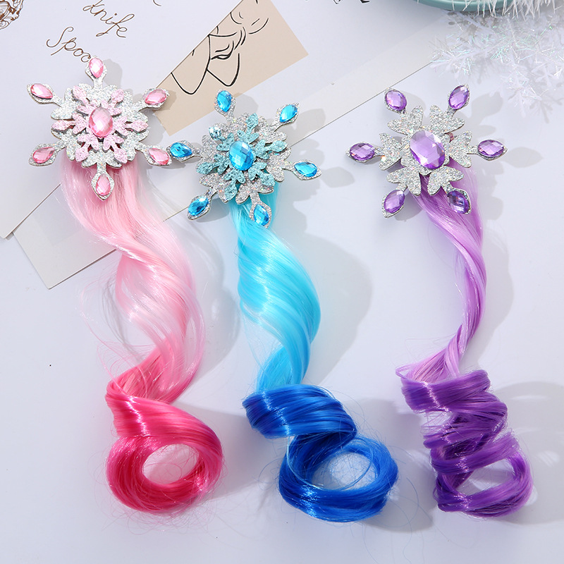 50g Weight Hair Clip Hair Accessories Type 1 Piece Quantity Holiday, Travel Occasion high temperature wire Material Snowflake Pattern Kid'S Gender Diamond Design Princess Style Princess Kid'S Snowflake High Temperature Wire Diamond Hair Clip 无