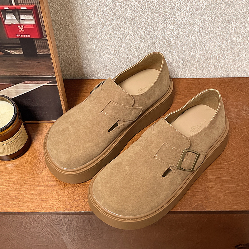 勃肯鞋女2025新款包头拖鞋复古韩版半托平底休闲舒适一脚蹬单鞋女