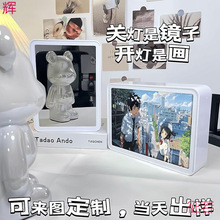 照片镜子灯光画送女生闺蜜创意夜灯相框