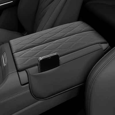 Suitable for Lynk 08 special armrest box cover central storage booster pad storage interior decoration car supplies (Armrest box pad) - lynk-co-08-black