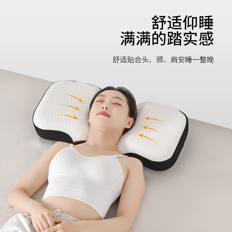 跨境枕頭記憶枕慢回彈記憶棉枕頭批發人體工程學護頸頸椎枕亞馬遜