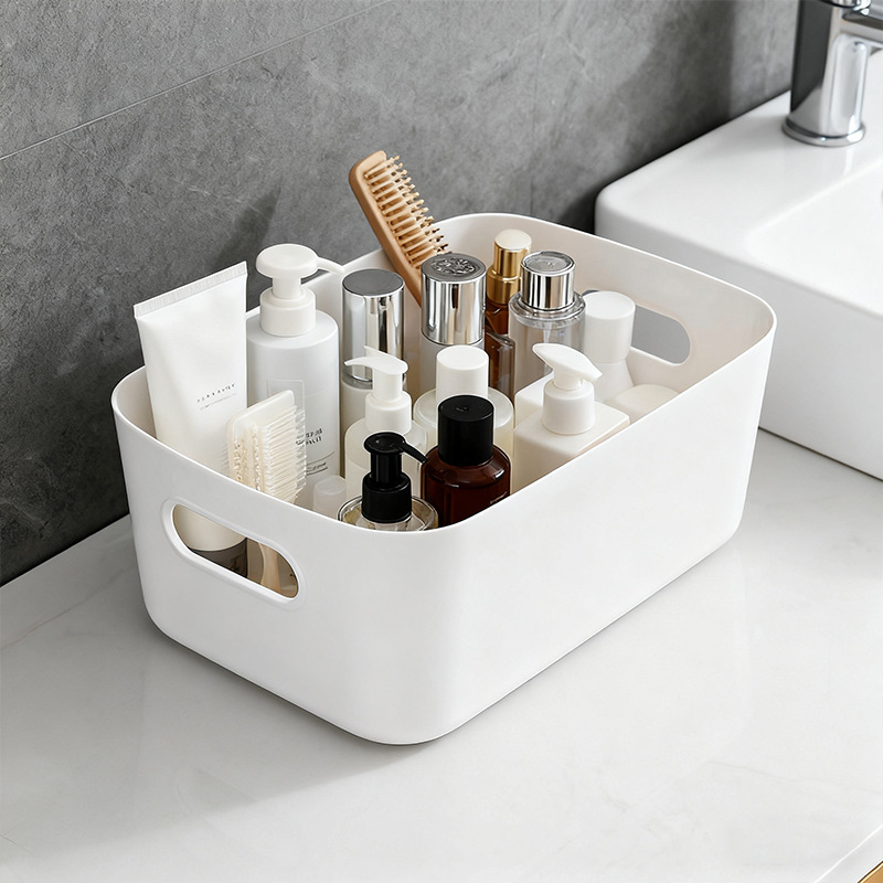 Desktop Storage Box Rectangular Office Desk Key Cosmetics Storage Basket Kitchen Storage Box