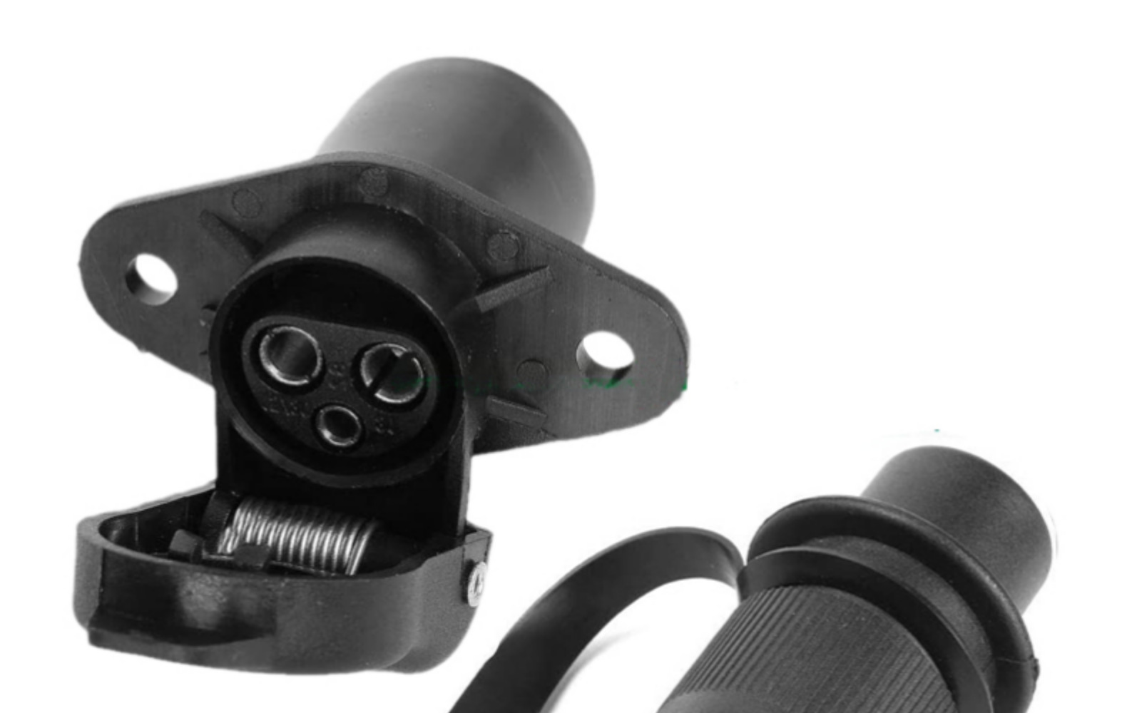 European-style car 3-hole plug 3-core socket trailer adapter truck interface RV power cord socket connector