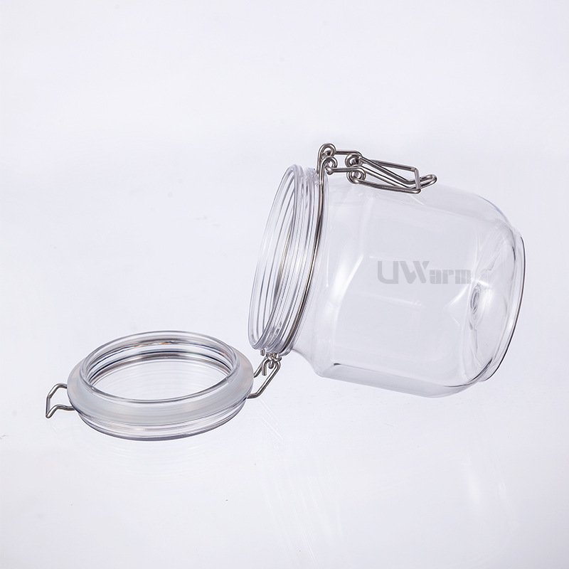 En stock dos Jin tarro de miel Tarjeta de plata ruso Linden miel botella de miel hebilla de plástico sellado frasco de calidad alimentaria