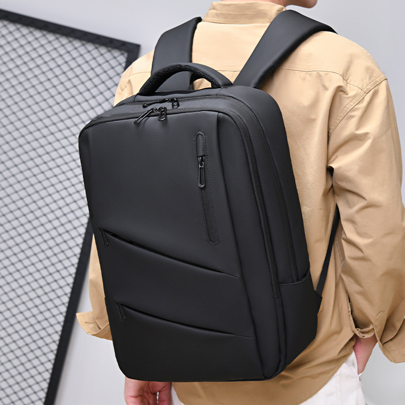 Amazon business backpack with multi-layer storage for travel, men's large-capacity simple laptop bag