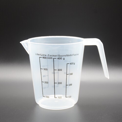 Household Plastic Measuring Cups Transparent Graduated Cups Thick Size Measuring Cups Kitchen Baking Measurement Tool Set
