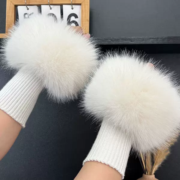 Autumn and Winter New Style Faux Fox Fur Cuff Sleeves, down Jacket Cuffs, Women's Coat Decorations, Warm, Fashionable, Versatile