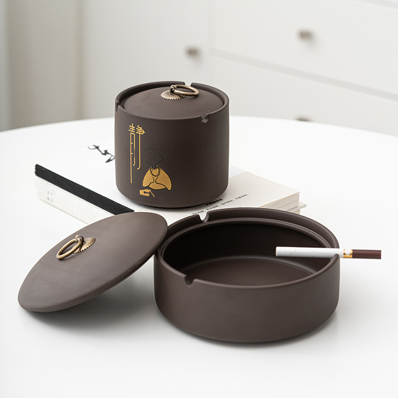 Retro universal windproof creative fashionable big ashtray