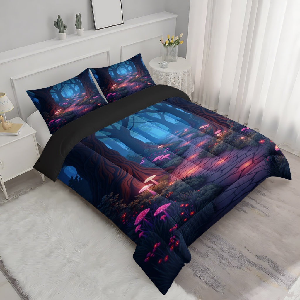 TEMU / JIT Silent Forest Transfrontier 3D Digital Printing 180gms Colchón Colchón Set para diseñar