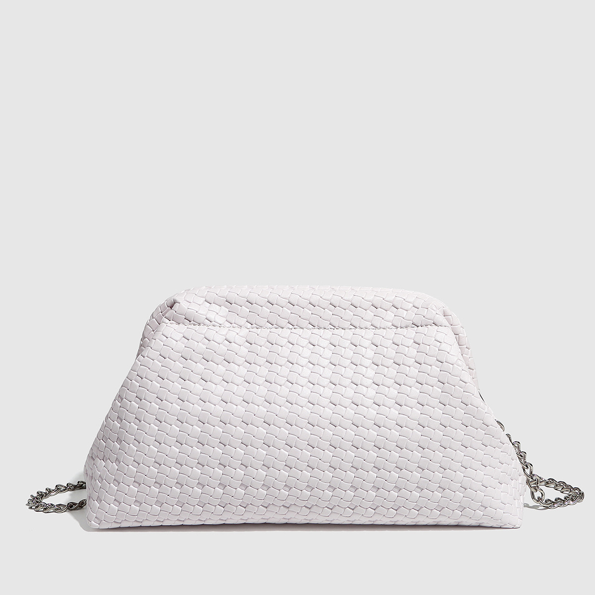 Vintage Artificial Leather Woven Pattern Clutch Bag, Burgundy Bag, Picorm Dresses for Women, Large Capacity Women Purse image