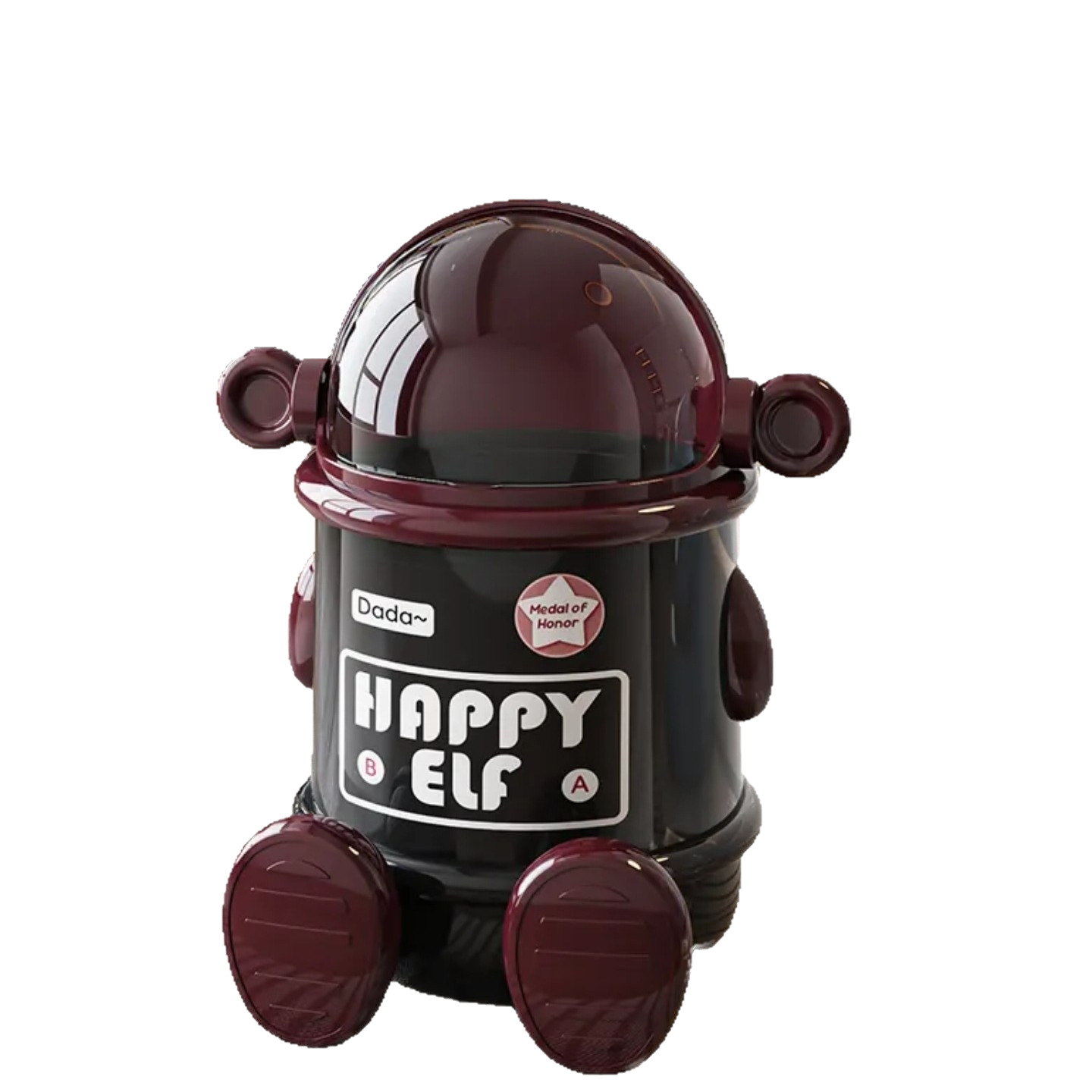 Gran tamaño de sala de estar doméstica astronauta basura de gran capacidad con cubierta dentro y fuera de doble cubo basura con cubierta