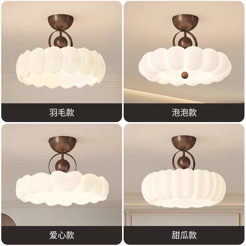 Bedroom Ceiling Lamp French Middle Cream Master Bedroom Lamps Full Spectrum Eye Protection Modern Simple Study Lamp
