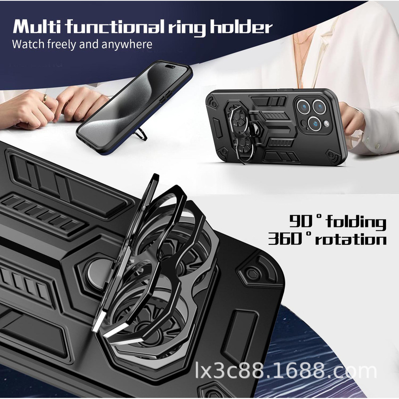 Suitable for Tecno Spark4/6/7/8 Camon16/17 Pop5 Double Ring Skywalker Two-In-One Armor Case