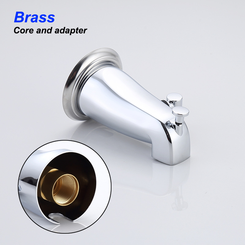 Cross-Border All-Metal Concealed Bathtub Faucet Pull-Up Lower Outlet with Steering Device American Shower Head Set