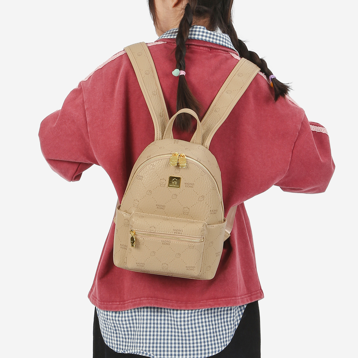 Bolsa de clase de estudiantes universitarios coreanos encantadora mochila de impresión de oso 2026 nueva mochila transfronteriza para mujeres