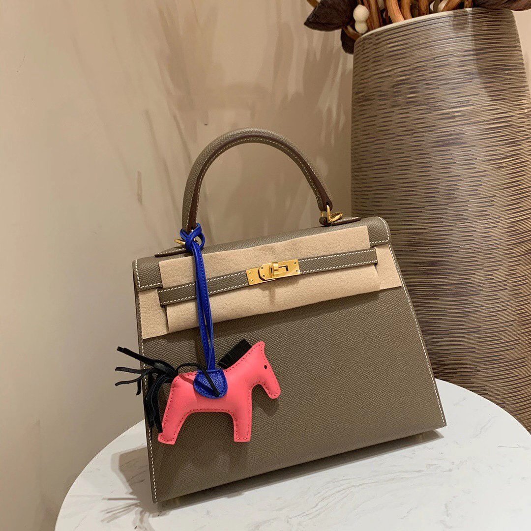 Bolso Kelly mini de cuero genuino, nuevo 2025, para mujer, versátil, al por mayor