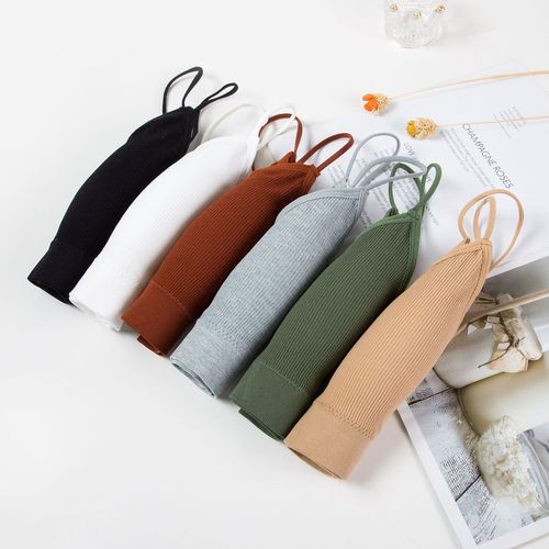 Seamless large size anti-exposure tube top with chest pad one piece beautiful back wrap bra threaded camisole bra