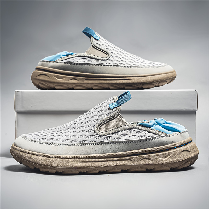 Men's Summer Breathable Mesh Thin Sports Casual Slip-On Loafers with Soft Soles, Lightweight and Slip-Resistant Mesh Shoes