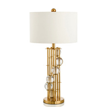 现代美式奢华时尚个性创意设计师样板房别墅客厅卧室金属水晶台灯