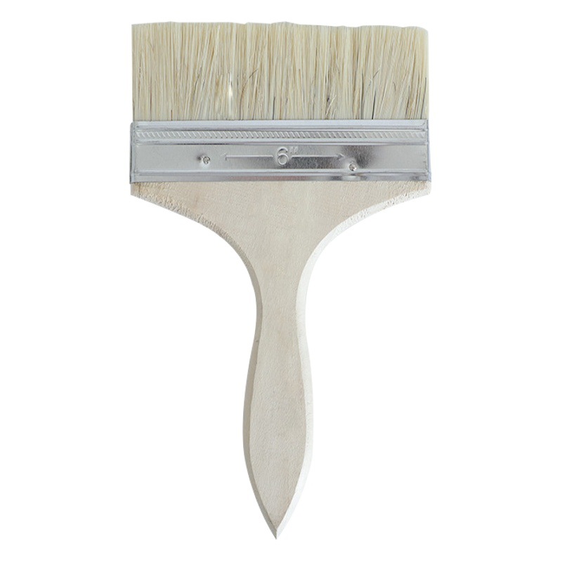 Mango de madera cepillo de pintura pelo de cerdo duro cepillo de pelo de seda mezclado cepillo de barbacoa para hornear de gama media Jingtai cepillo de pelo de cerdas engrosadas