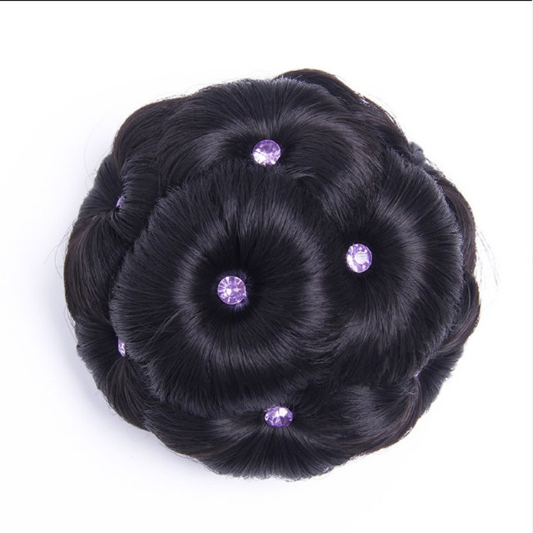 Peluca de pelo bolsa de pan cabeza flor brote accesorios para el cabello agarre nueve flor bola cabeza pelo rizador de pelo rizado bolsa de cinco colores anillo de pelo