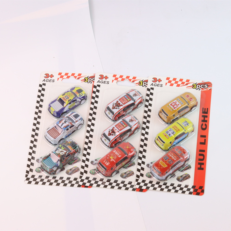 Juguetes de deslizamiento transfronterizos coches de carreras de ingeniería modelo de coche conjunto de regalos para niños coches de simulación de metales image 2