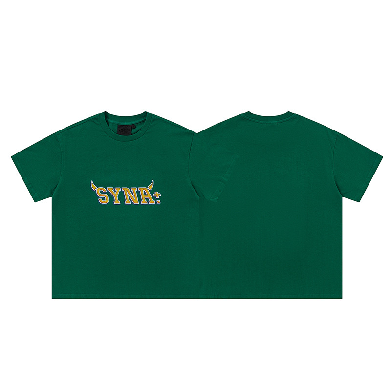 高品質SYnaWorldヒップホップフォームプリント半袖カジュアルルーズTシャツハイストリートショーツSyna Word