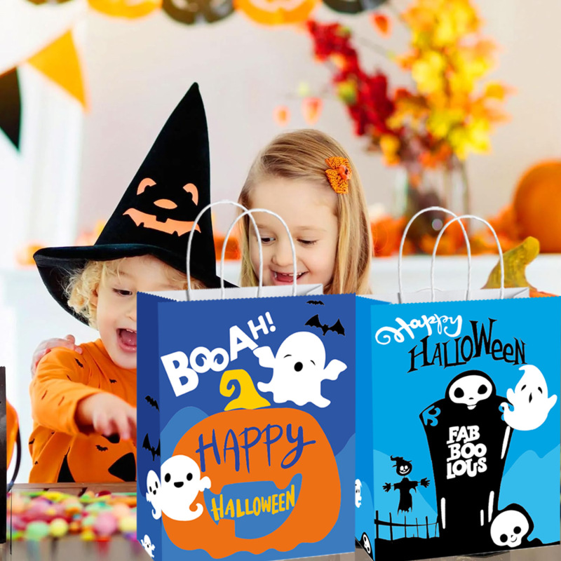 Amazon新品可爱い风ハロウィンギフト纸バッグ诞生日パーティーショッピングギフト纸バッグジュエリーハンディバッグ|undefined