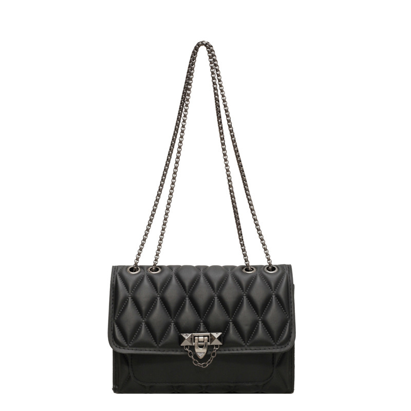 Bolso de mujer cadena de diamond 2024 nuevo bolso retrógrado personalidad pequeña bolsa de moda simple bolso de hombro de mujer