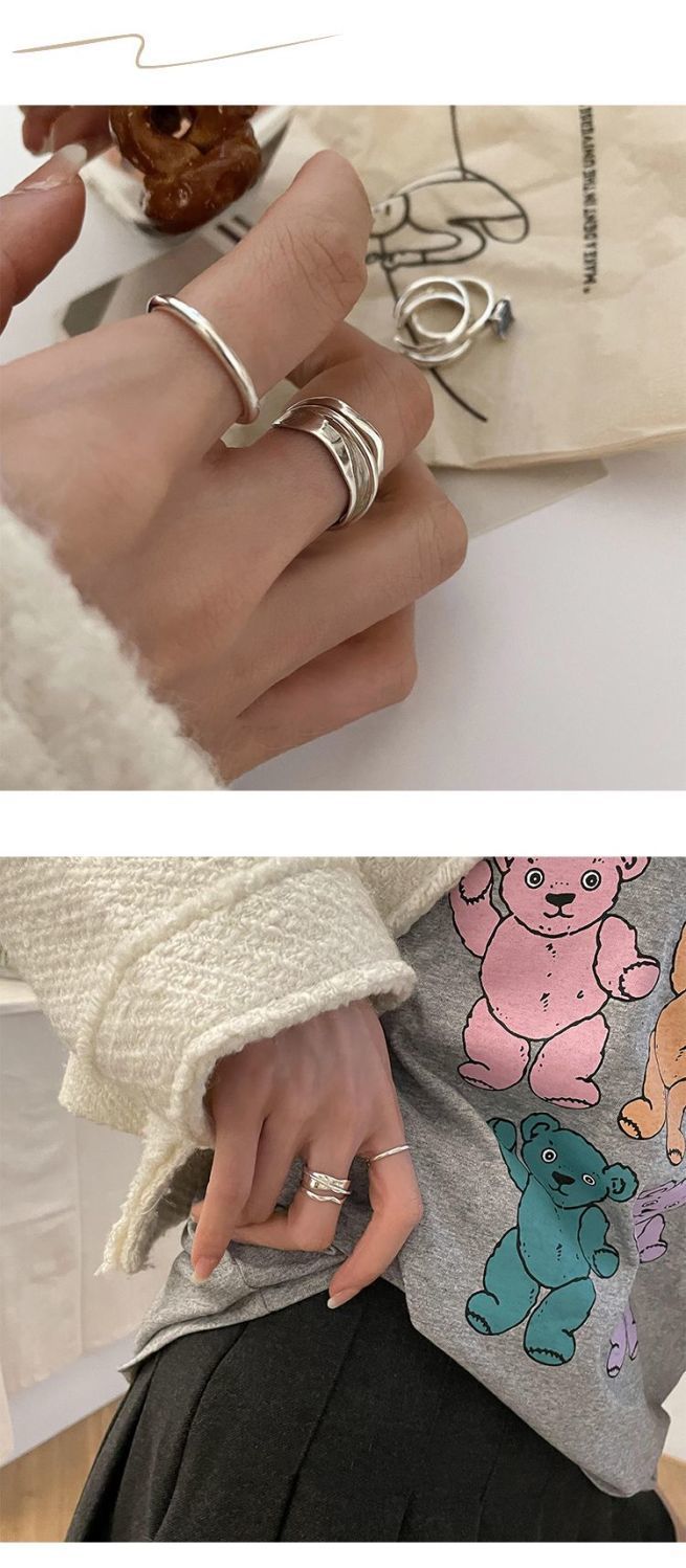 Anello di tendenza per coppie con dito indice in argento puro, design di nicchia, sensazione di alta qualità, personalità alla moda, per Capodanno_voghion.com