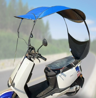 Elektromobil üçün ön şüşə çətiri (günlük): Canopy for Electric Vehicles - 10th-generation-vinyl-blue-models-with-rearview-mirrors