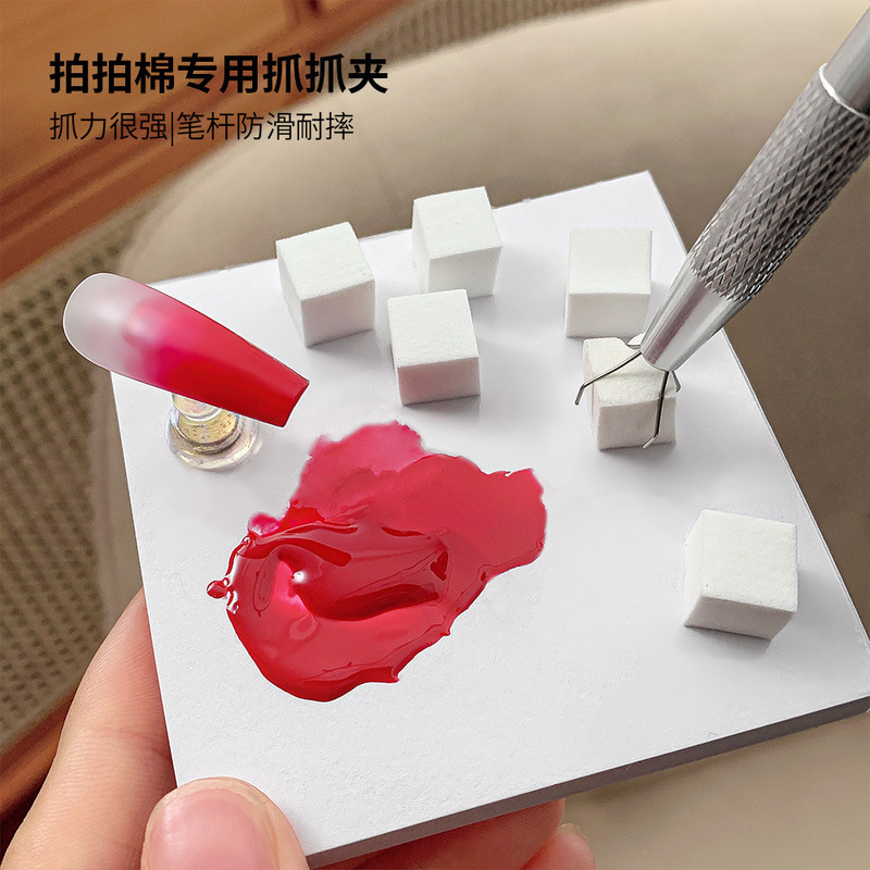 Cross-border mini tofu block nail art gradient sponge clap glue nail art special blooming small square scratch pen factory