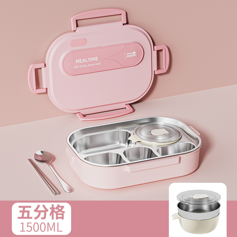 Caja de almuerzo de aislamiento térmico 316 de acero inoxidable para trabajadores de oficina estudiantes pueden cocinar platos de microondas para arroz divididos en cajas de almuerzo