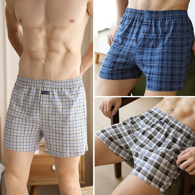 Loose Version Men's Three-point Pajamas Men's Underwear Cotton Arrow Pants Boxer Home Boxer Pants Big Pants