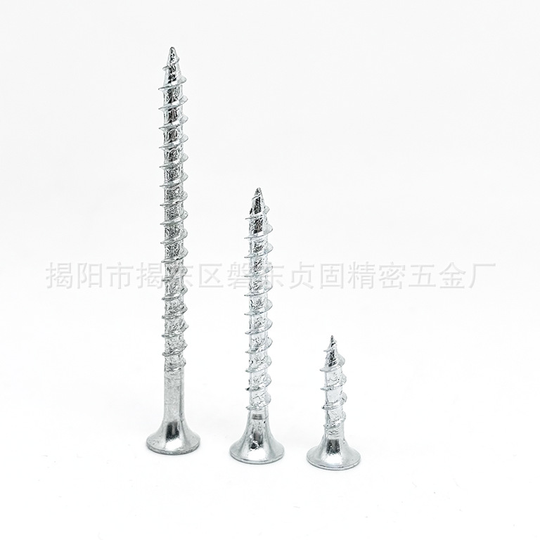 endurecer de alta resistencia negro rápido diente seco clavos de pared de madera zinc blanco clavos de pared de madera diente grueso de zinc color tornillo auto-tornante