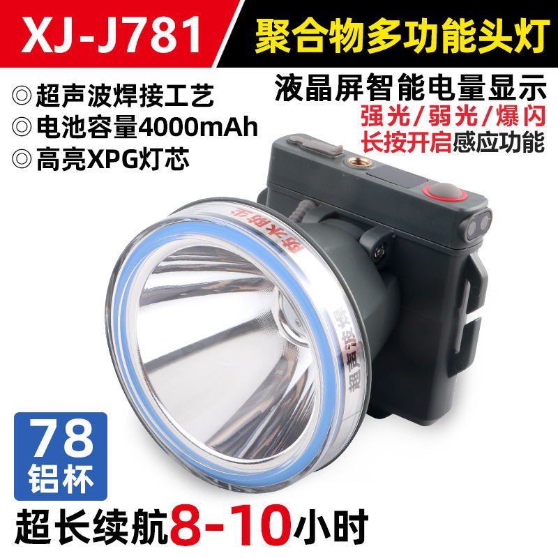 Linterna frontal LED súper brillante, linterna frontal de luz potente, venta al por mayor, para pesca nocturna, exterior, impermeable, lámpara de minero, linterna frontal