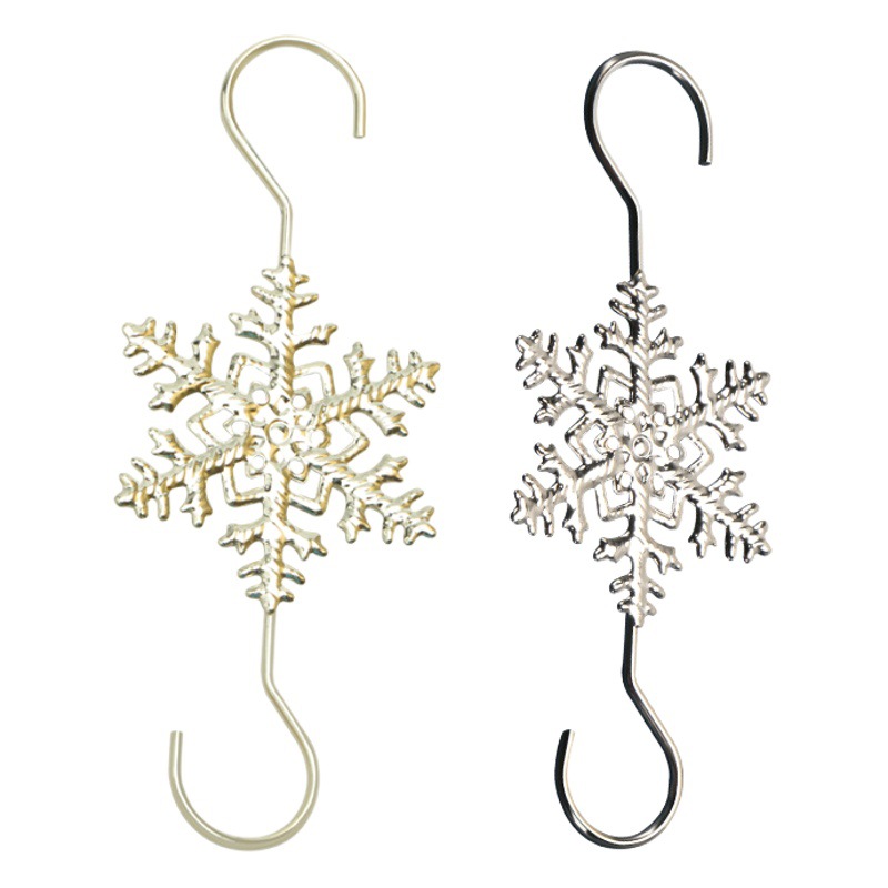 Creative Christmas Supplies Hot-Selling Christmas Accessories Decorations Christmas Snowflake Hooks 68Mms Hooks in Stock
