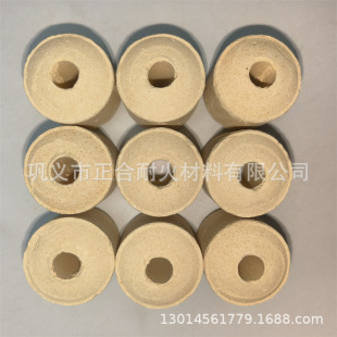 Mullite open heat storage ball φ28mm aperture φ8mm is not easy to plug the hole