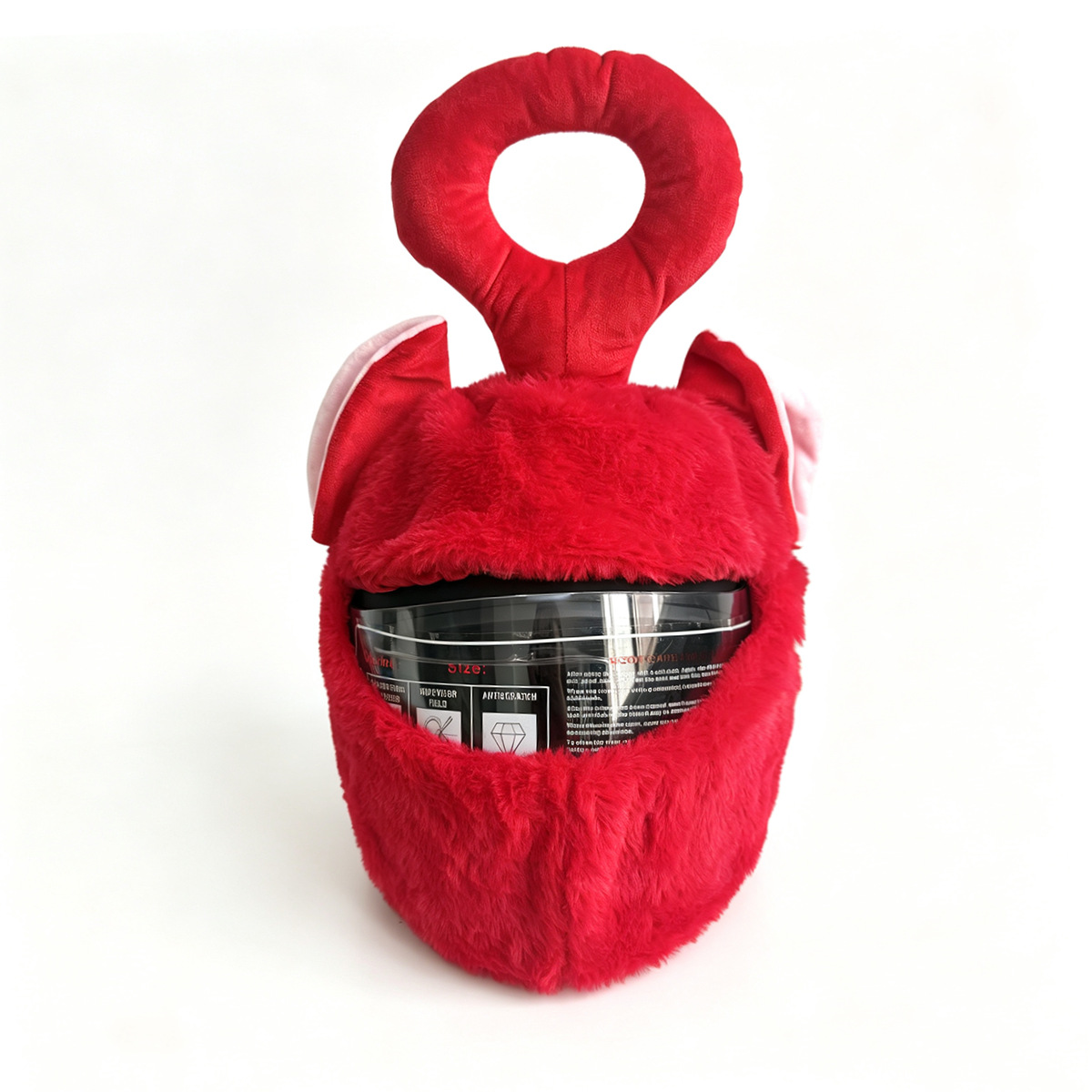 Teletubbies plush helmet cover for outdoor cycling, scratch-resistant helmet cover, funny and unique motorcycle helmet cover