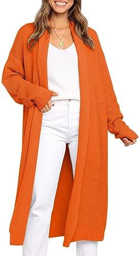 現物卸売りアマゾンの爆発的な女性の超ゆるいニットの太い前のセーターのコートにポケットがついている|undefined