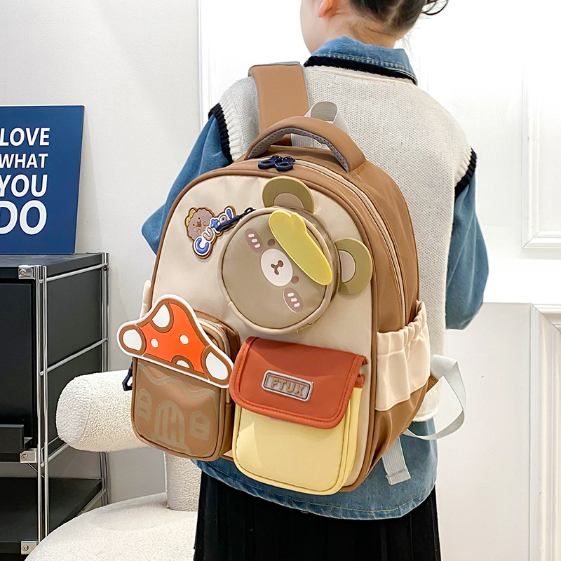 Pescado natural transfronterizo bolsas escolares para niños nueva mochila ligera jardín de infantes tamaño clase mochila escolar ocio para niños y niñas