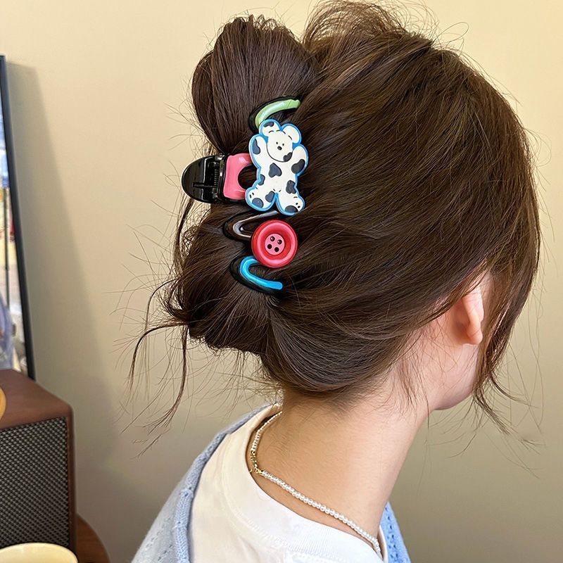 Clip de dibujos animados lindos y interesantes para mujeres 2025 nuevo estilo de alto nivel de tiburón clip de cabello clip de cabello de cabeza