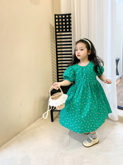 Children's love dress, summer girl's sweet skirt, children's skirt, 3-8 years old children's clothing, one piece drop shipping