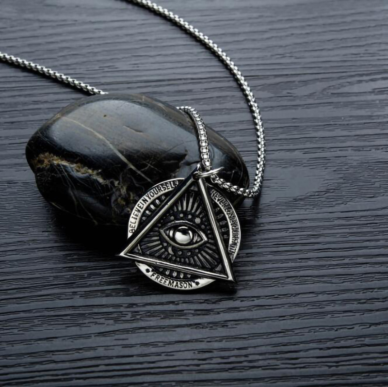 Retro Devil's Eye Alloy Plating Unisex Pendant Necklace display picture 1