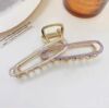 Metal crab pin, shark, hairgrip, hair accessory, Korean style, simple and elegant design, wholesale