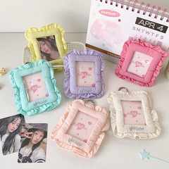 布製枕カードホルダーかわいい 3inch ポラロイドディスプレイペンダントスターカード収納カードホルダーキーホルダーペンダント