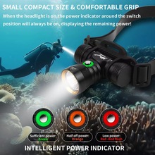 新款L2潜水头灯H10 强光1000lm防水60米水下打捞探洞照明头戴电筒