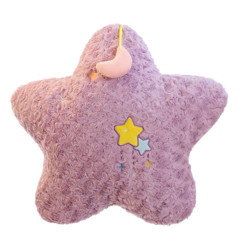 Peluche estrella y luna, almohada suave, para niñas, dormir y decorar, regalo