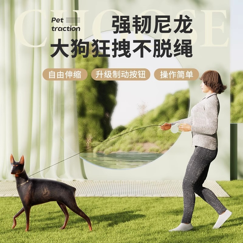 工場供給犬用リード反射自動格納式 3.5m 小型および中型犬用犬用リード|undefined