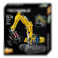 跨境76028科技件挖掘机模型益智拼装插积木玩具现货礼物一件代发